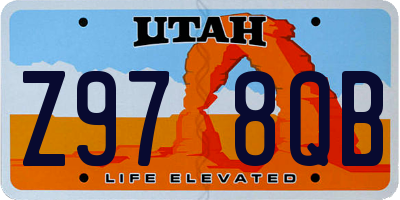 UT license plate Z978QB