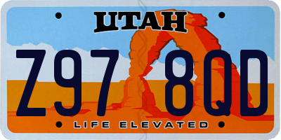 UT license plate Z978QD