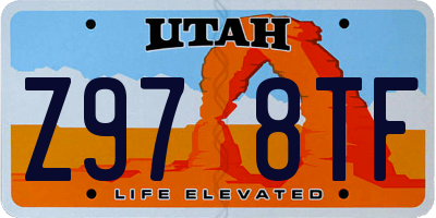 UT license plate Z978TF