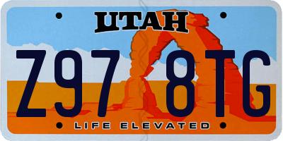 UT license plate Z978TG