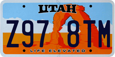 UT license plate Z978TM