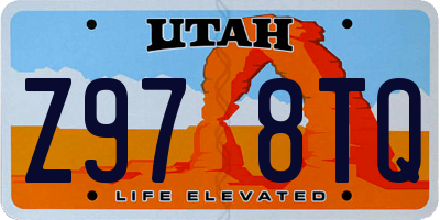 UT license plate Z978TQ