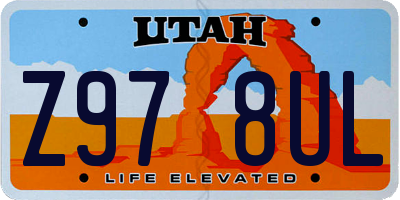 UT license plate Z978UL