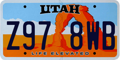 UT license plate Z978WB