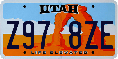 UT license plate Z978ZE