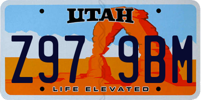 UT license plate Z979BM