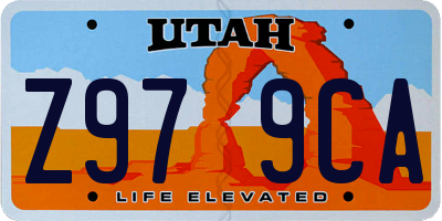 UT license plate Z979CA