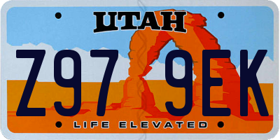 UT license plate Z979EK