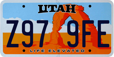 UT license plate Z979FE