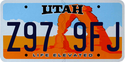 UT license plate Z979FJ