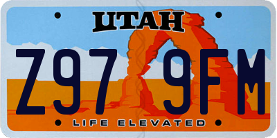 UT license plate Z979FM