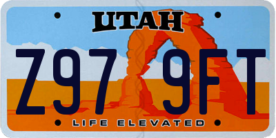 UT license plate Z979FT