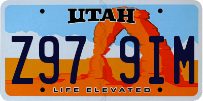 UT license plate Z979IM