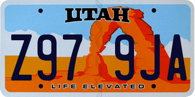 UT license plate Z979JA