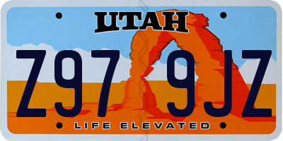 UT license plate Z979JZ