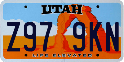 UT license plate Z979KN