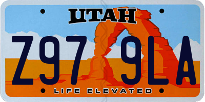 UT license plate Z979LA