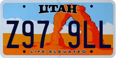 UT license plate Z979LL