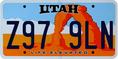 UT license plate Z979LN