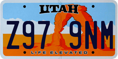 UT license plate Z979NM