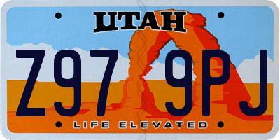 UT license plate Z979PJ