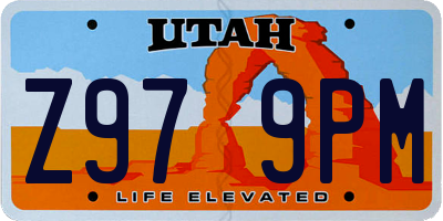 UT license plate Z979PM