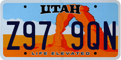 UT license plate Z979QN