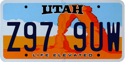 UT license plate Z979UW