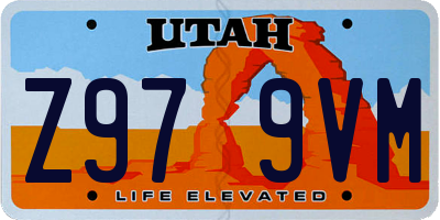 UT license plate Z979VM
