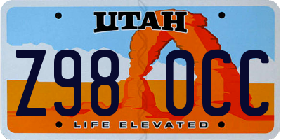 UT license plate Z980CC