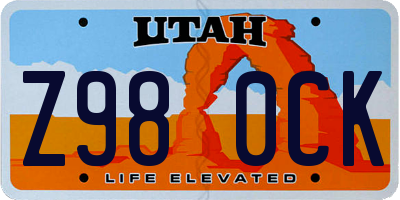UT license plate Z980CK