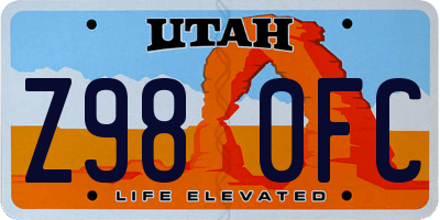 UT license plate Z980FC