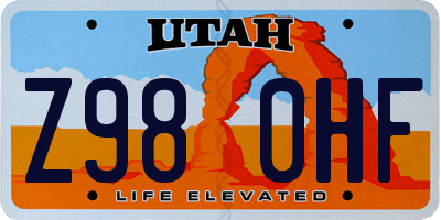 UT license plate Z980HF
