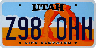 UT license plate Z980HH