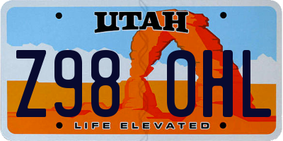 UT license plate Z980HL