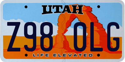 UT license plate Z980LG