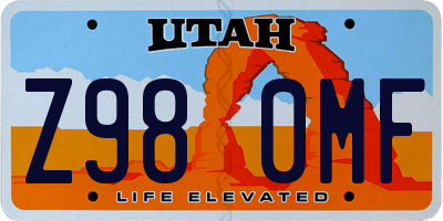 UT license plate Z980MF