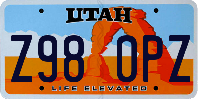 UT license plate Z980PZ