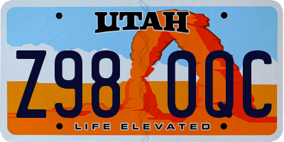 UT license plate Z980QC
