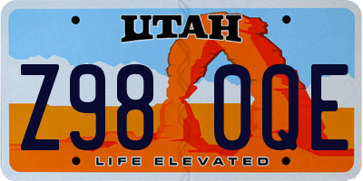 UT license plate Z980QE