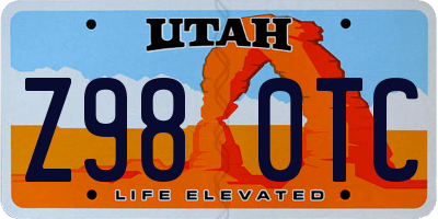 UT license plate Z980TC
