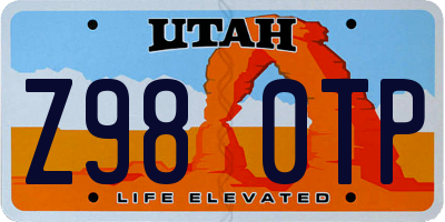UT license plate Z980TP