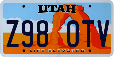 UT license plate Z980TV