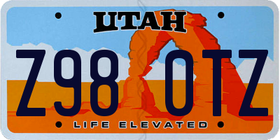 UT license plate Z980TZ