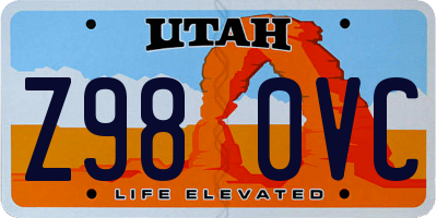 UT license plate Z980VC