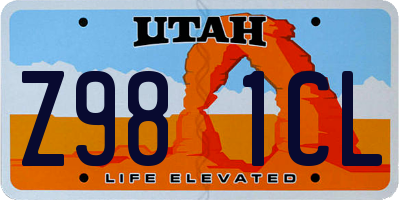 UT license plate Z981CL