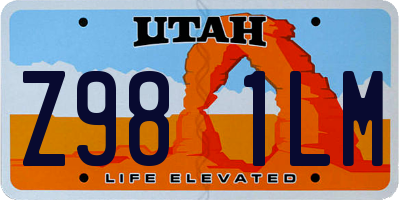 UT license plate Z981LM