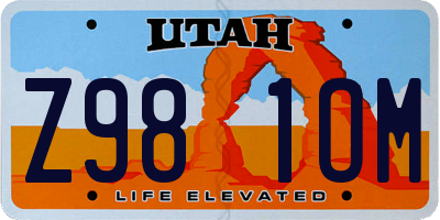 UT license plate Z981OM