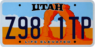 UT license plate Z981TP