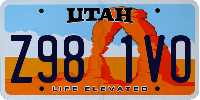 UT license plate Z981VO